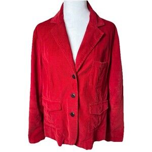 Talbots Corduroy Blazer Jacket 18 Stretch Classic Button Front Vintage